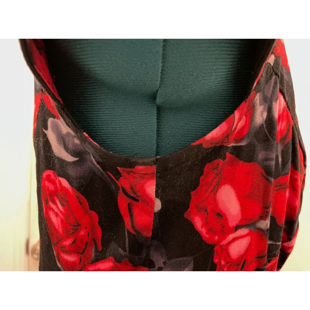 H&R London red rose and black swing dress M - Picture 6 of 6